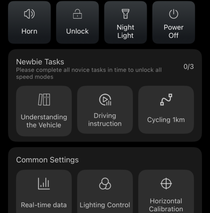 KingSong App vehicle control experience