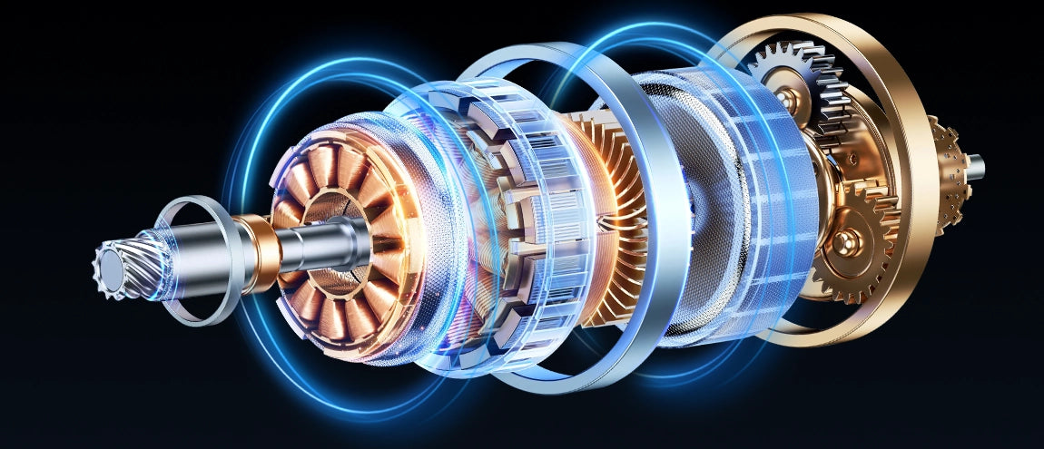 Exploded electric motor assembly illustration for Kingsong N12T3